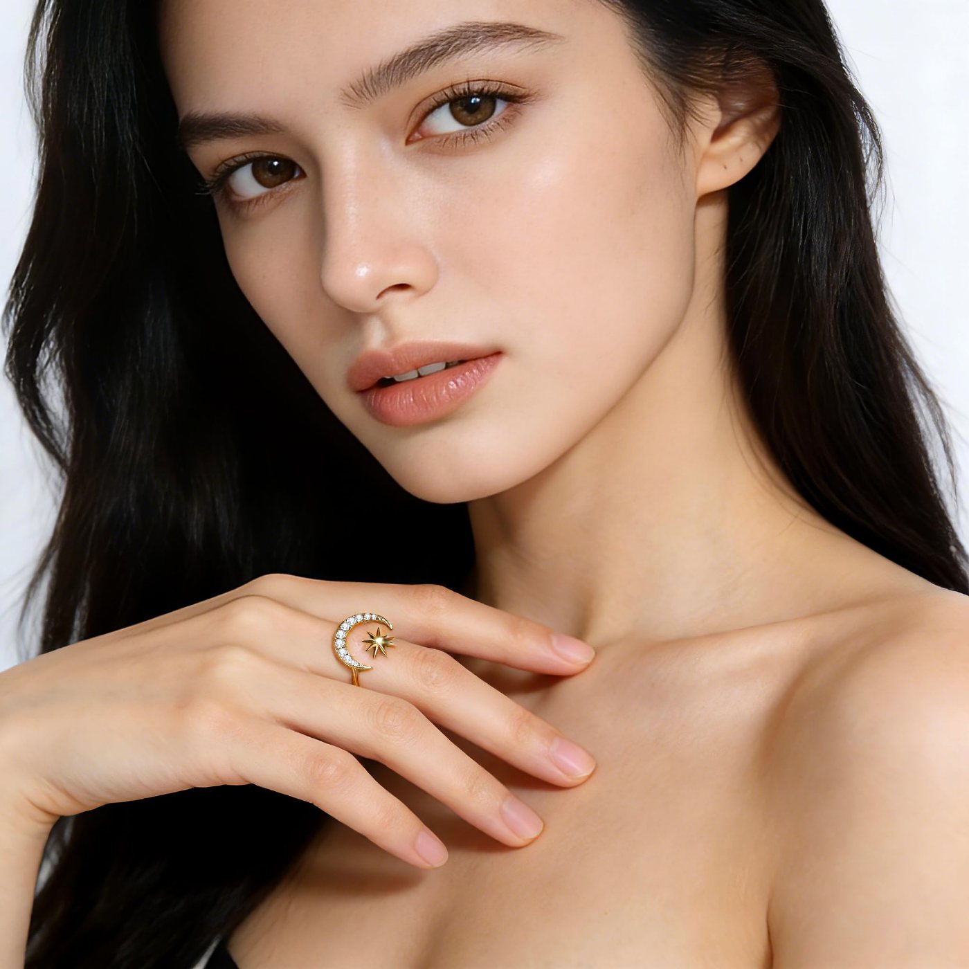 YUJIE Moon Star Ring, view 5