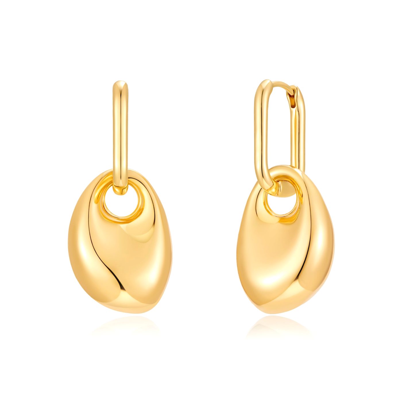 YUJIE Paperclip Link Drop Earrings, gold tone