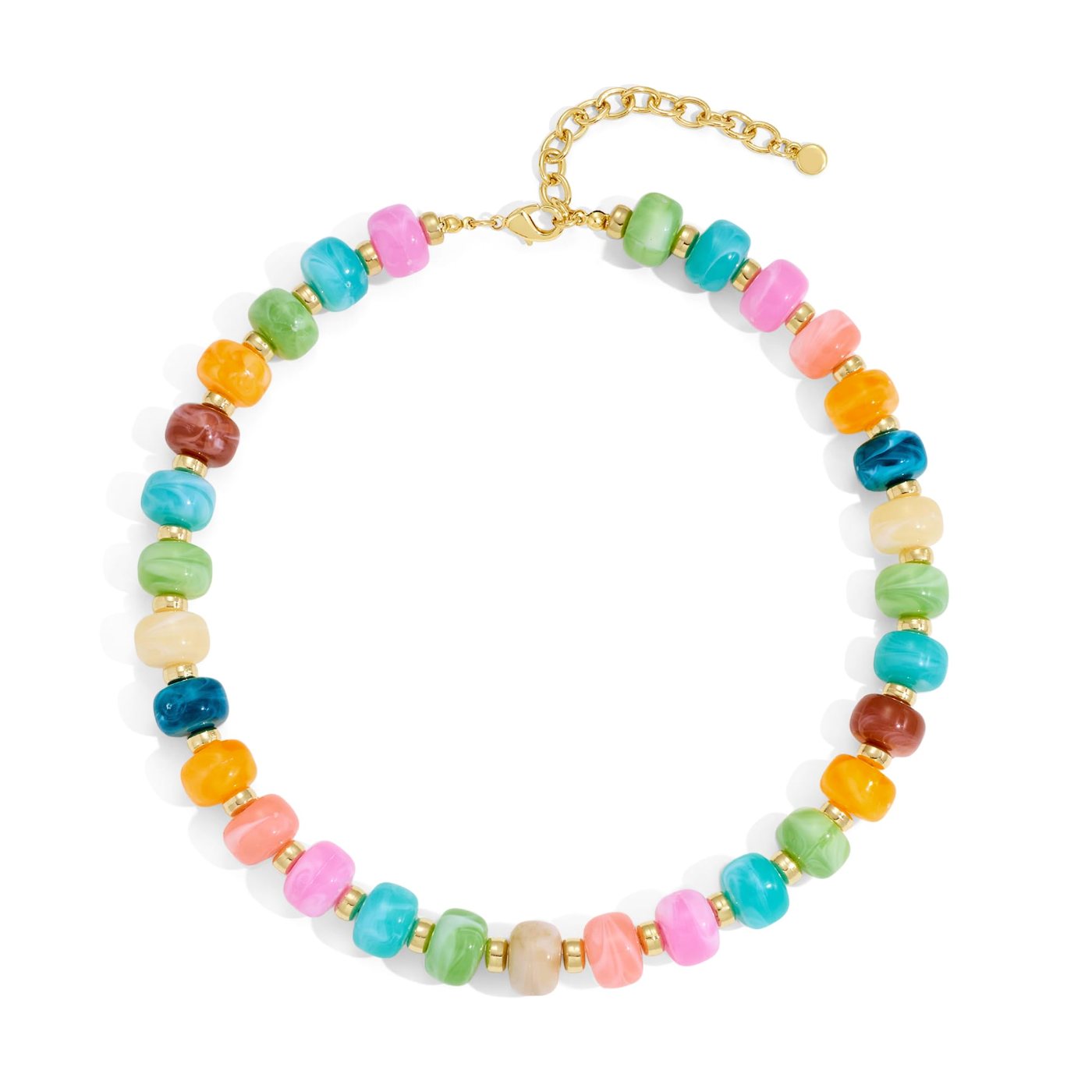 YUJIE Puff Heart Pendant Necklace, Multicolor, color