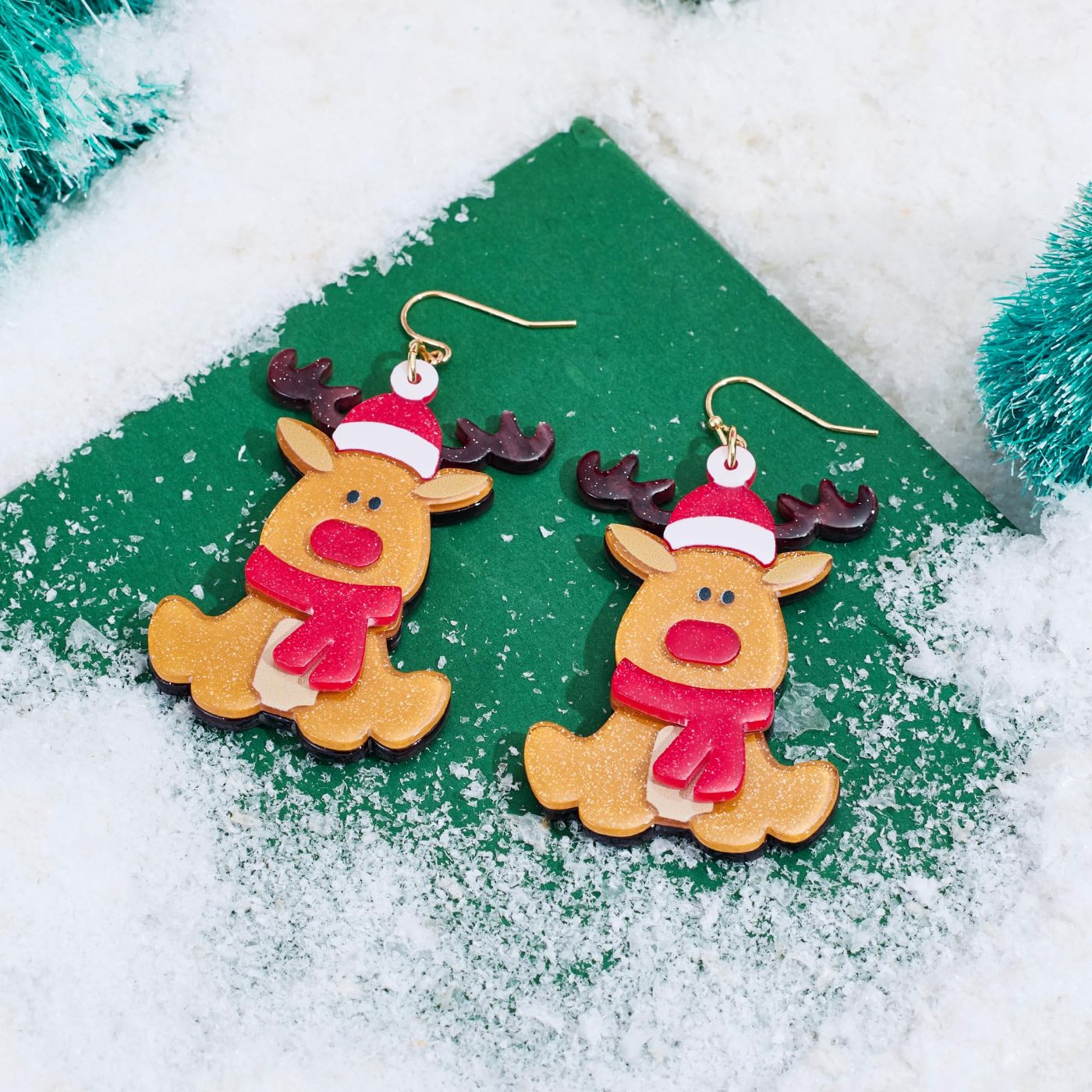 YUJIE Reindeer Drop Earrings, view 5