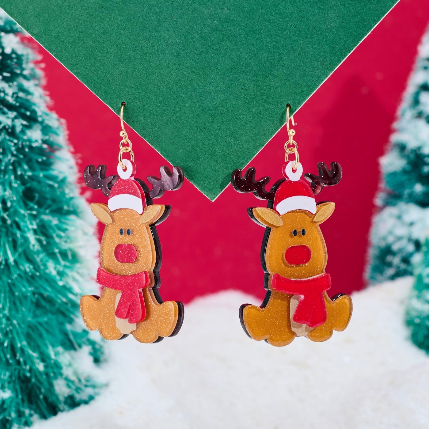 YUJIE Reindeer Drop Earrings, view 6