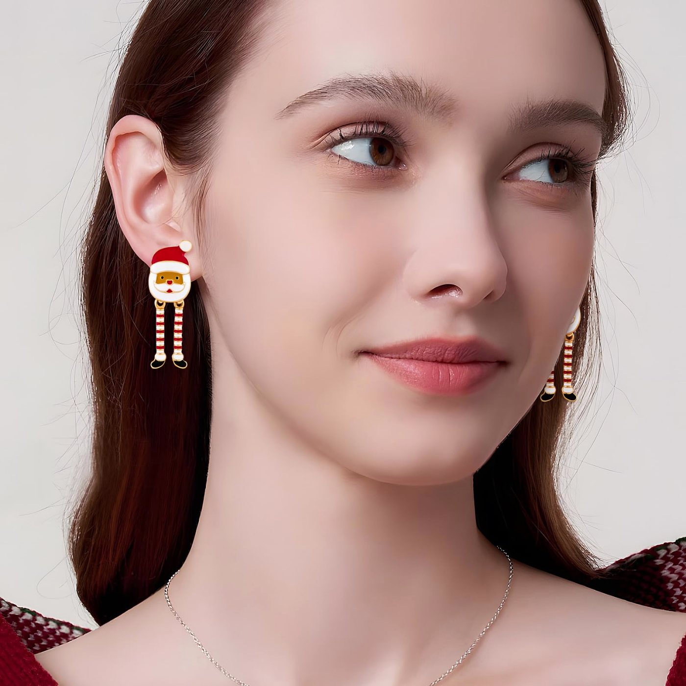 YUJIE Santa Claus Drop Earrings, second view