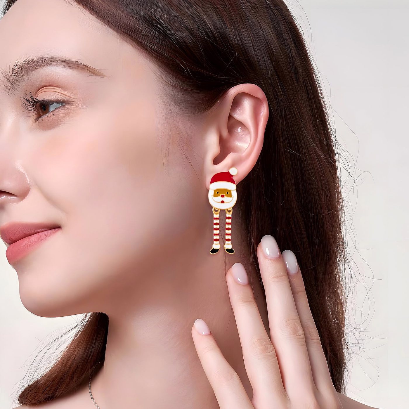 YUJIE Santa Claus Drop Earrings, view 3