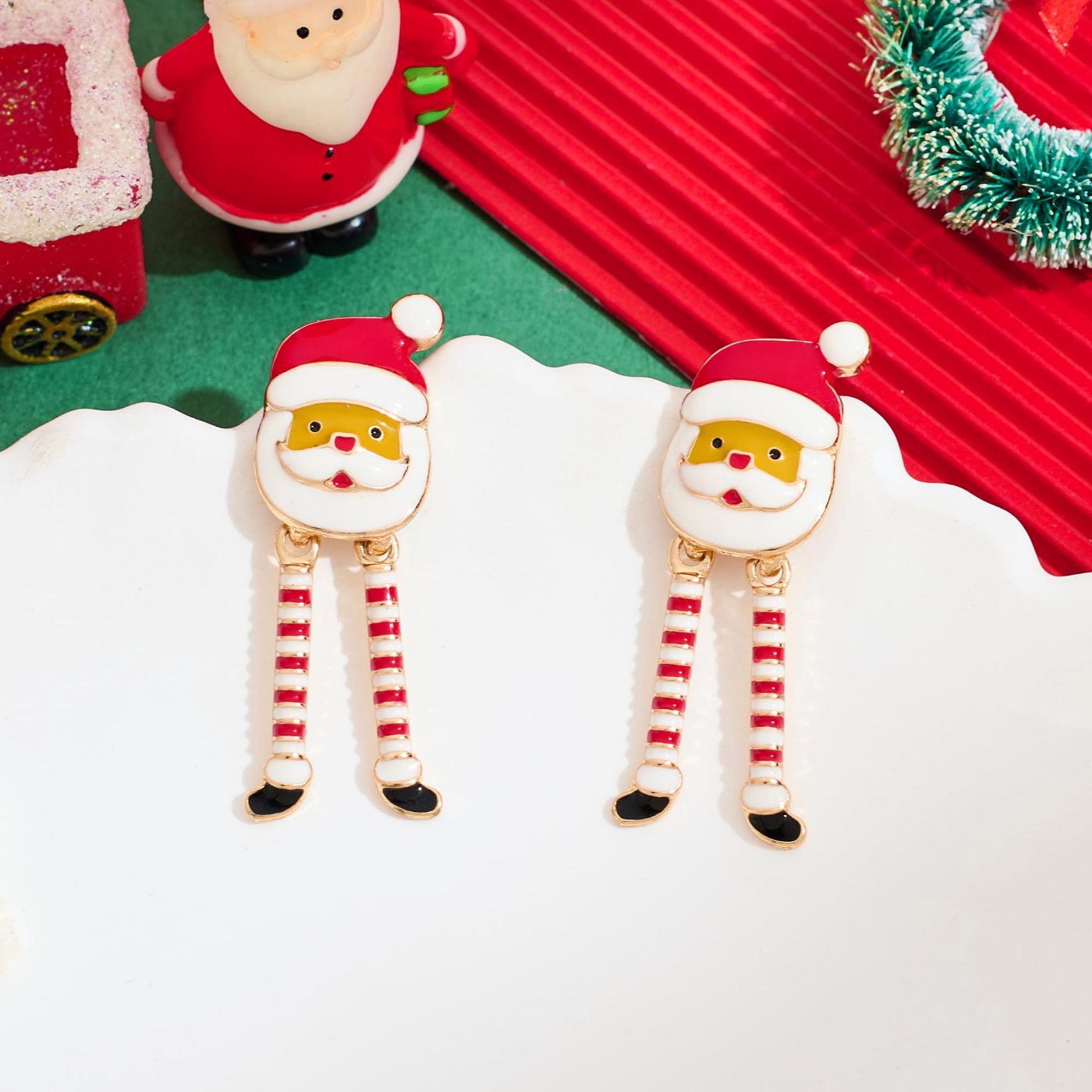 YUJIE Santa Claus Drop Earrings, view 5