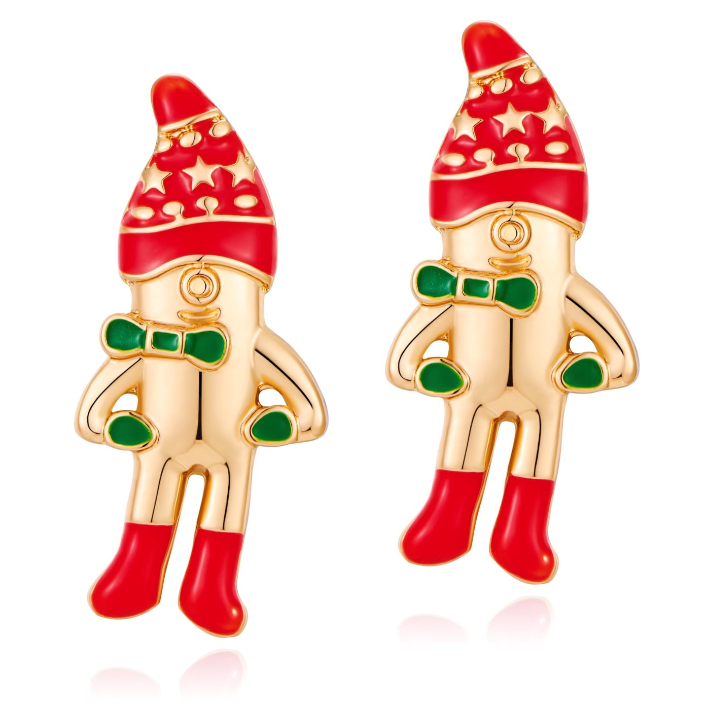 YUJIE Santa Claus Stud Earrings, color