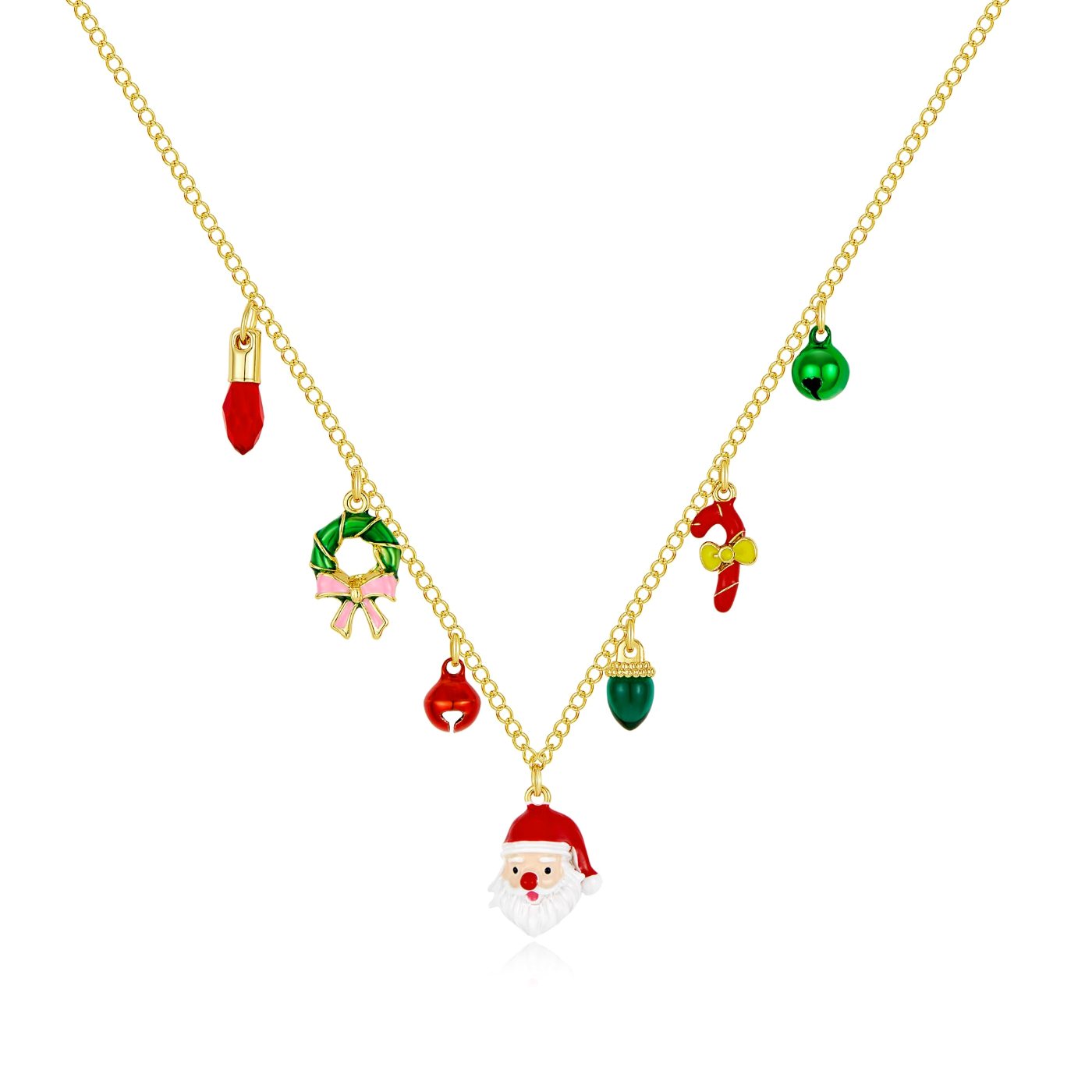YUJIE Santa Pendant Necklace, color