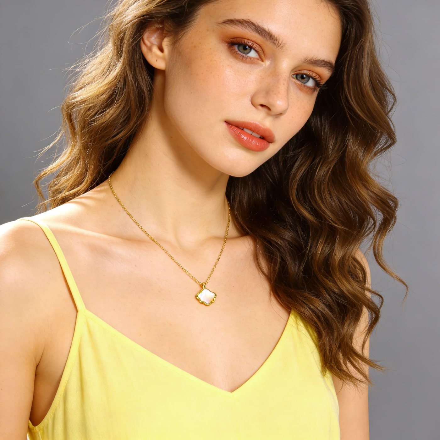 YUJIE Shell Pendant Necklace, second view