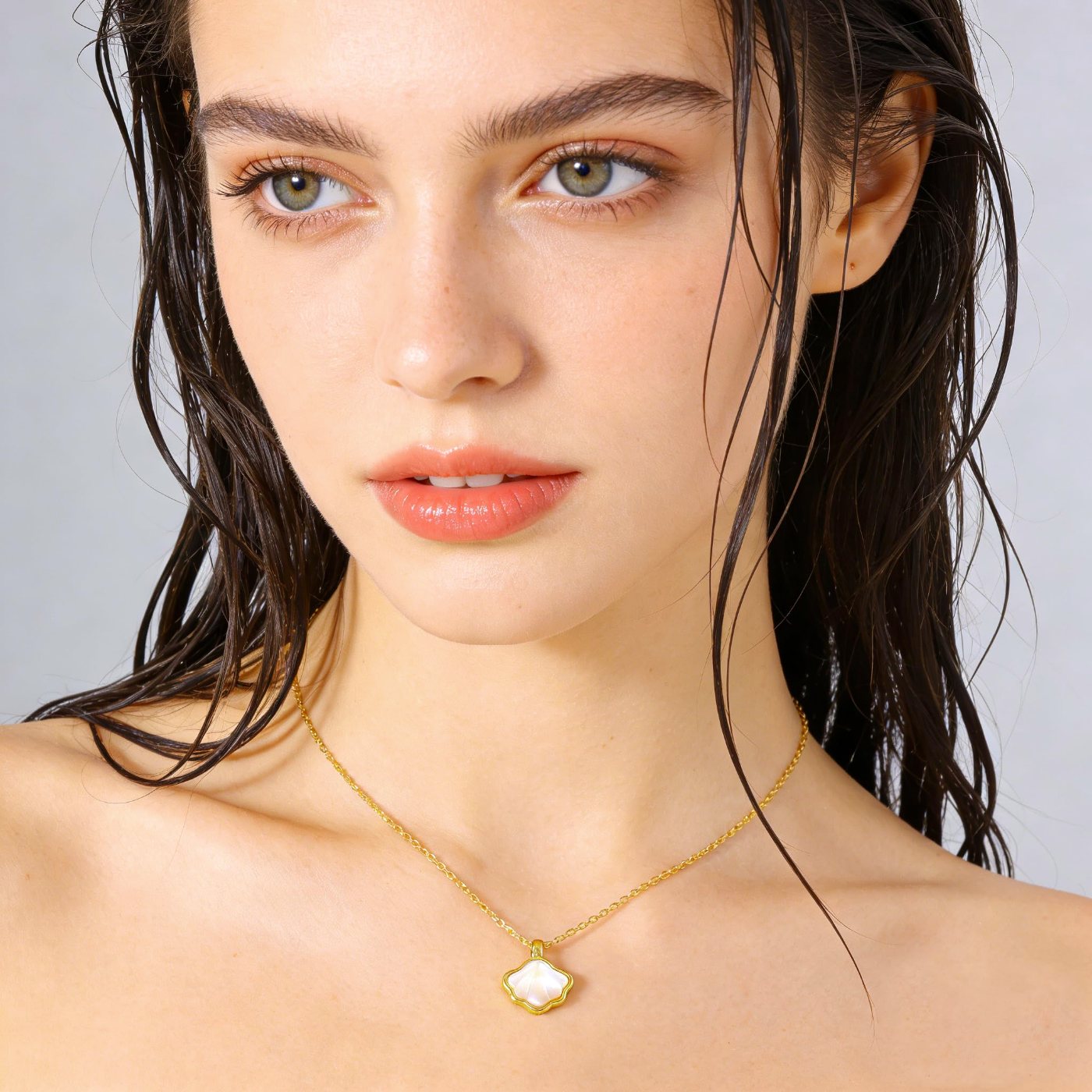 YUJIE Shell Pendant Necklace, view 4
