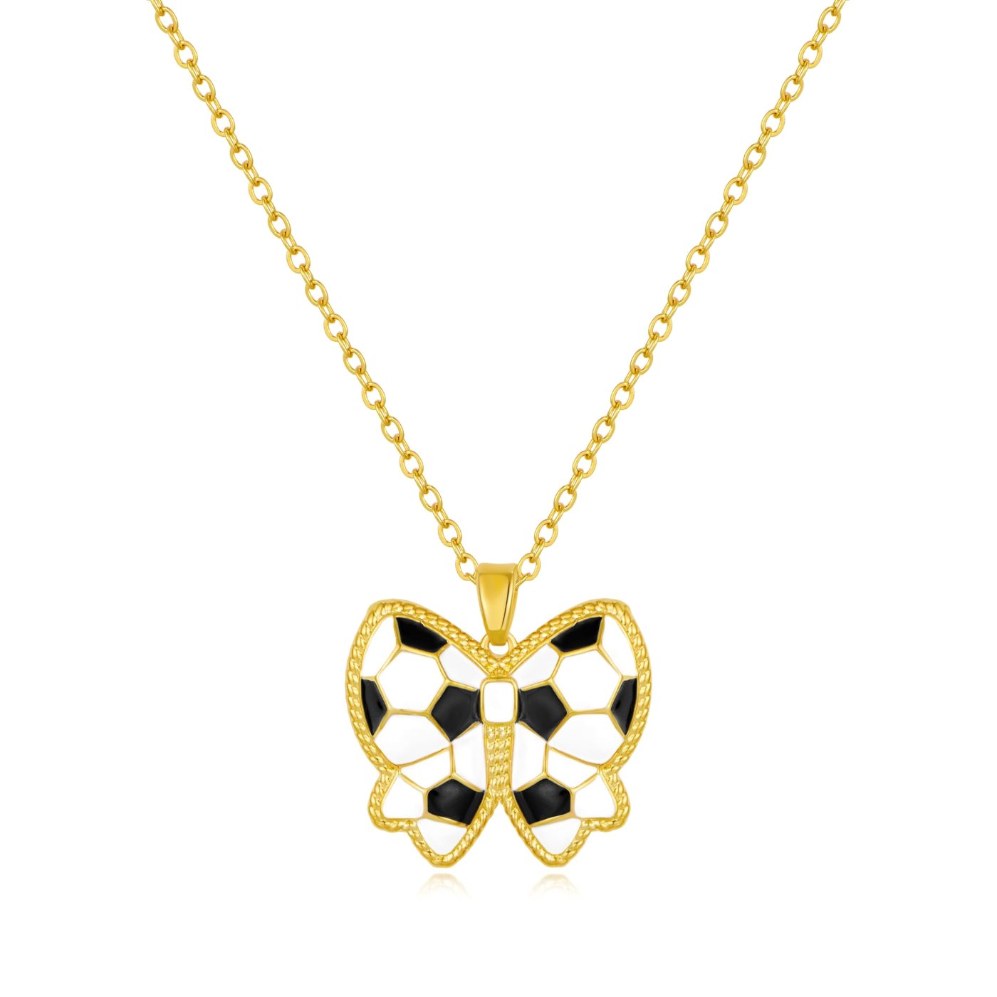YUJIE Soccer Pendant Necklace, color