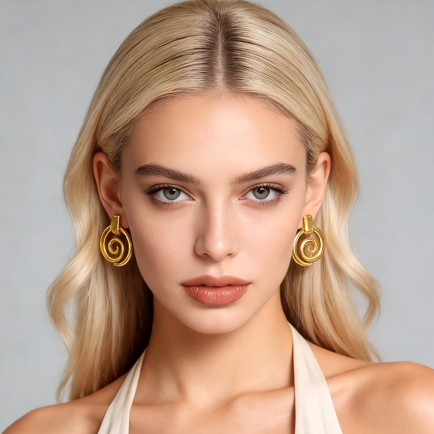 YUJIE Spiral Drop Earrings, view 3