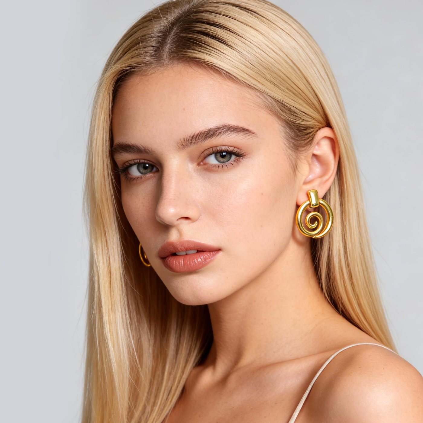 YUJIE Spiral Drop Earrings, view 5