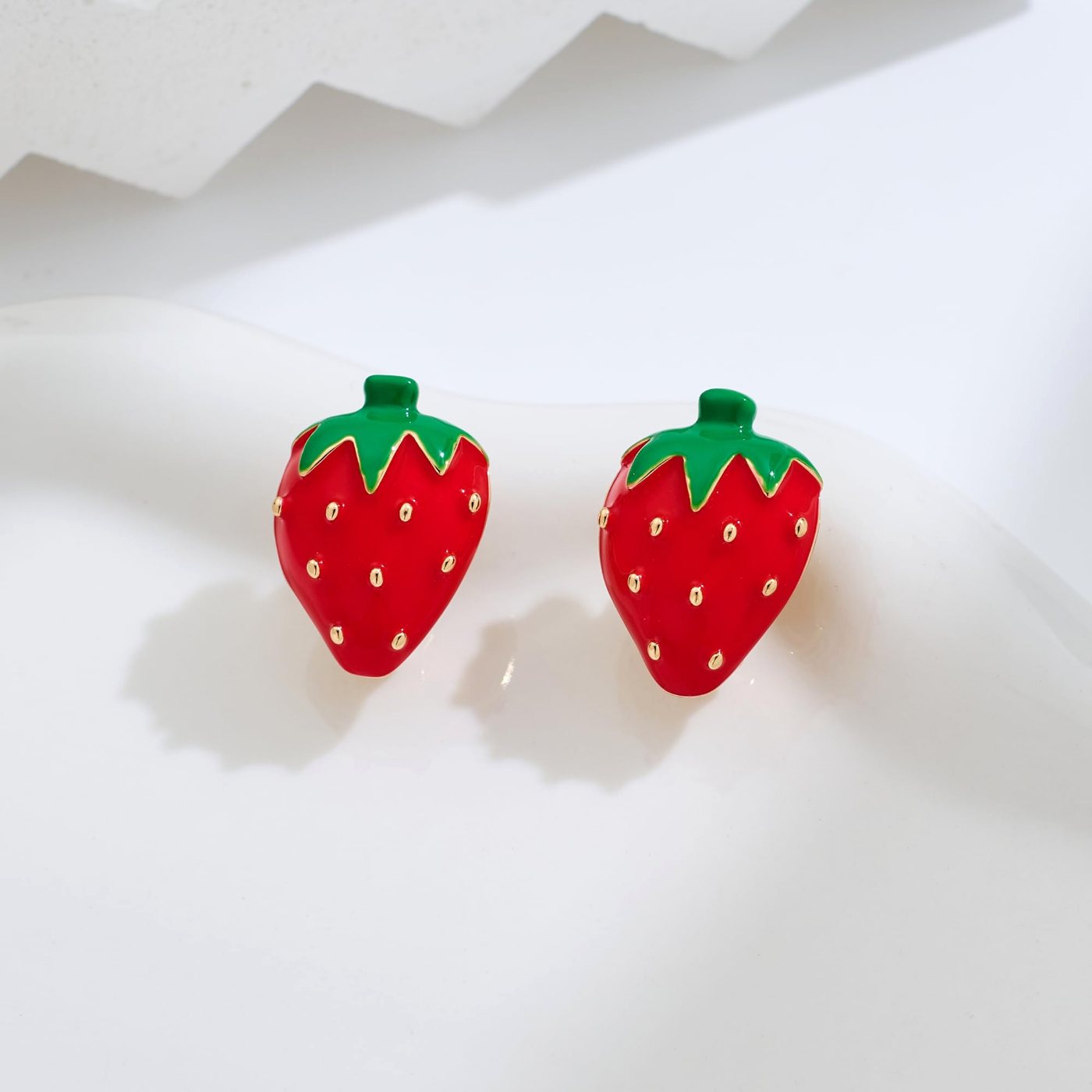 YUJIE Strawberry Clip-On Earrings, view 5