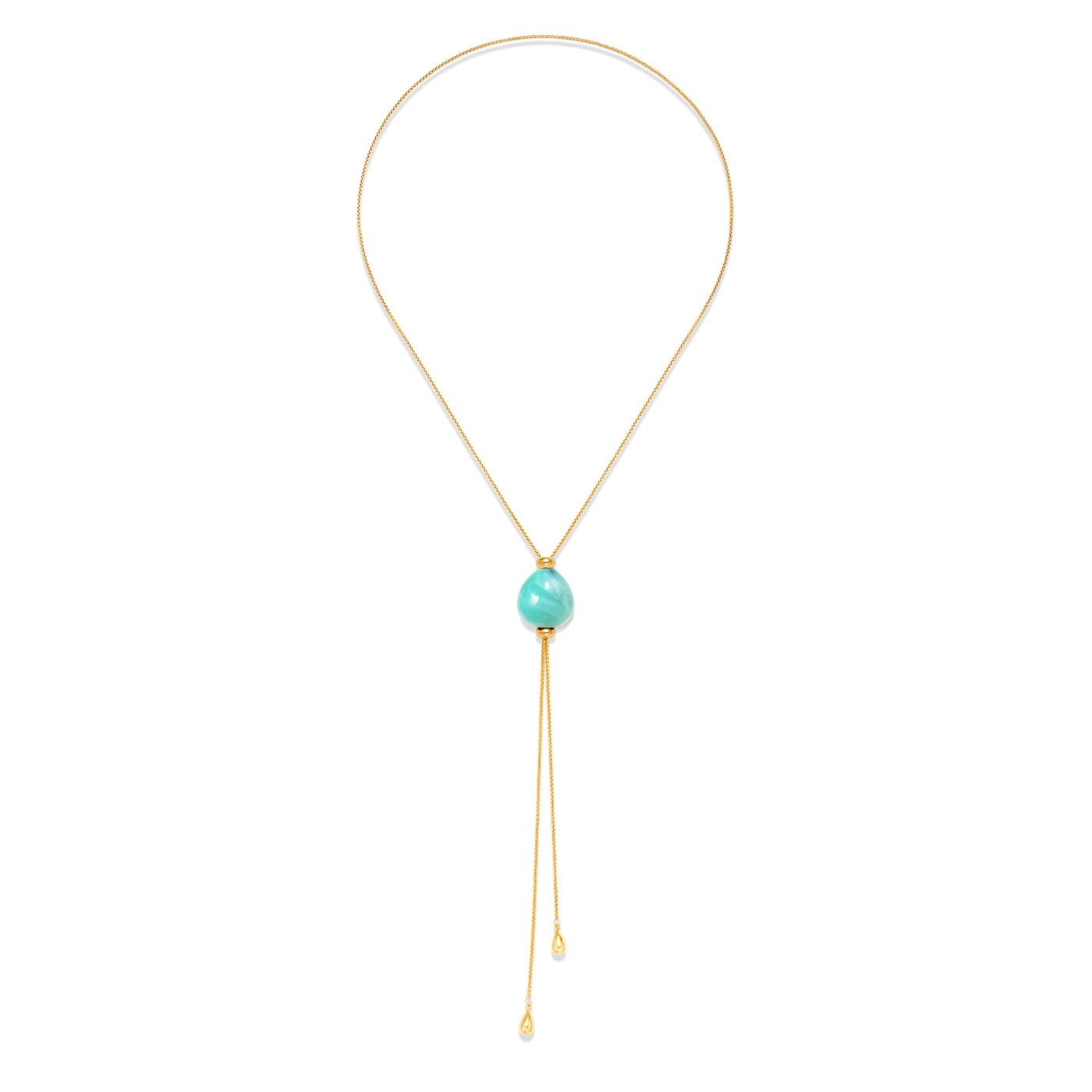 YUJIE Teardrop Lariat, Turquoise Blue, color