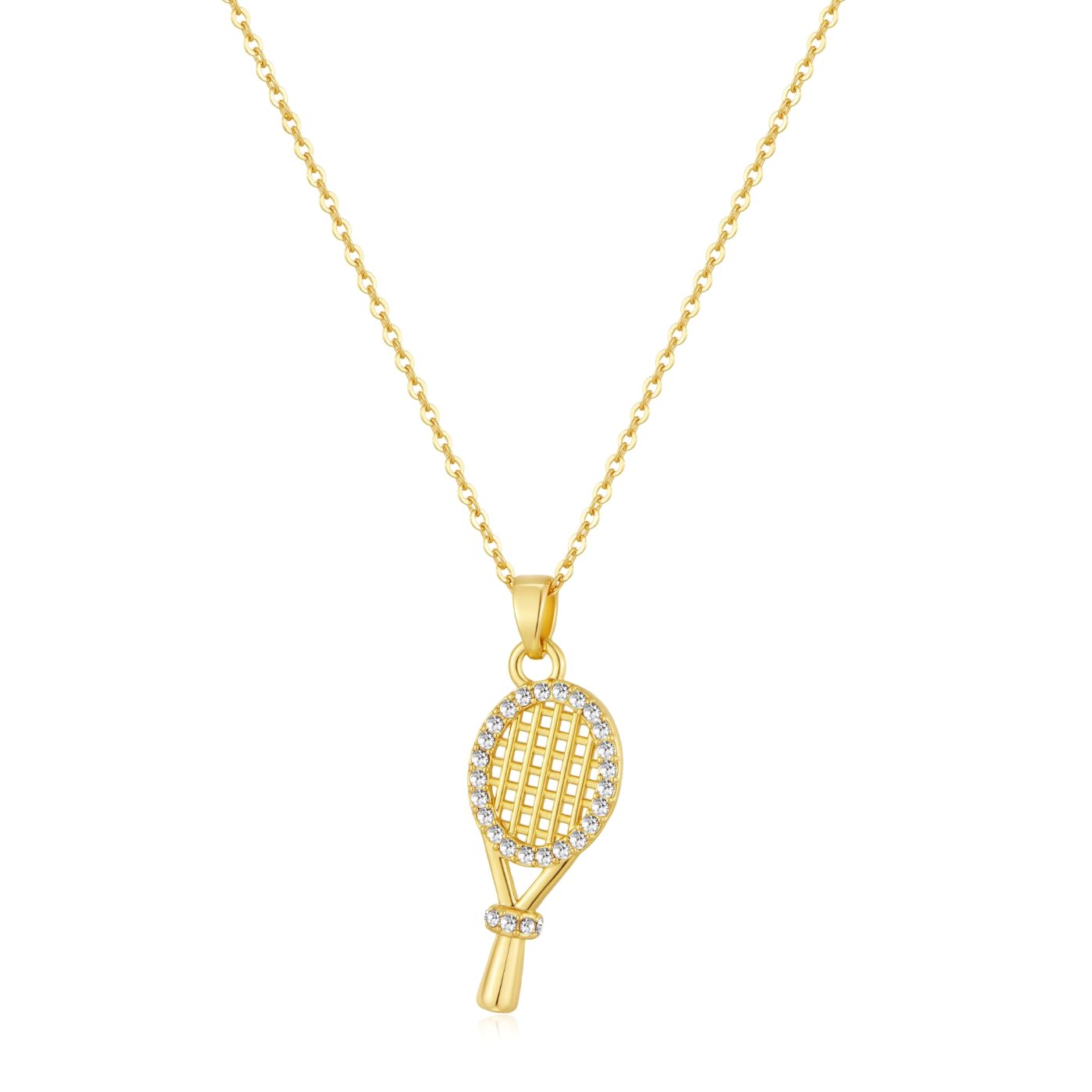 YUJIE Tennis Racket Pendant Necklace, color