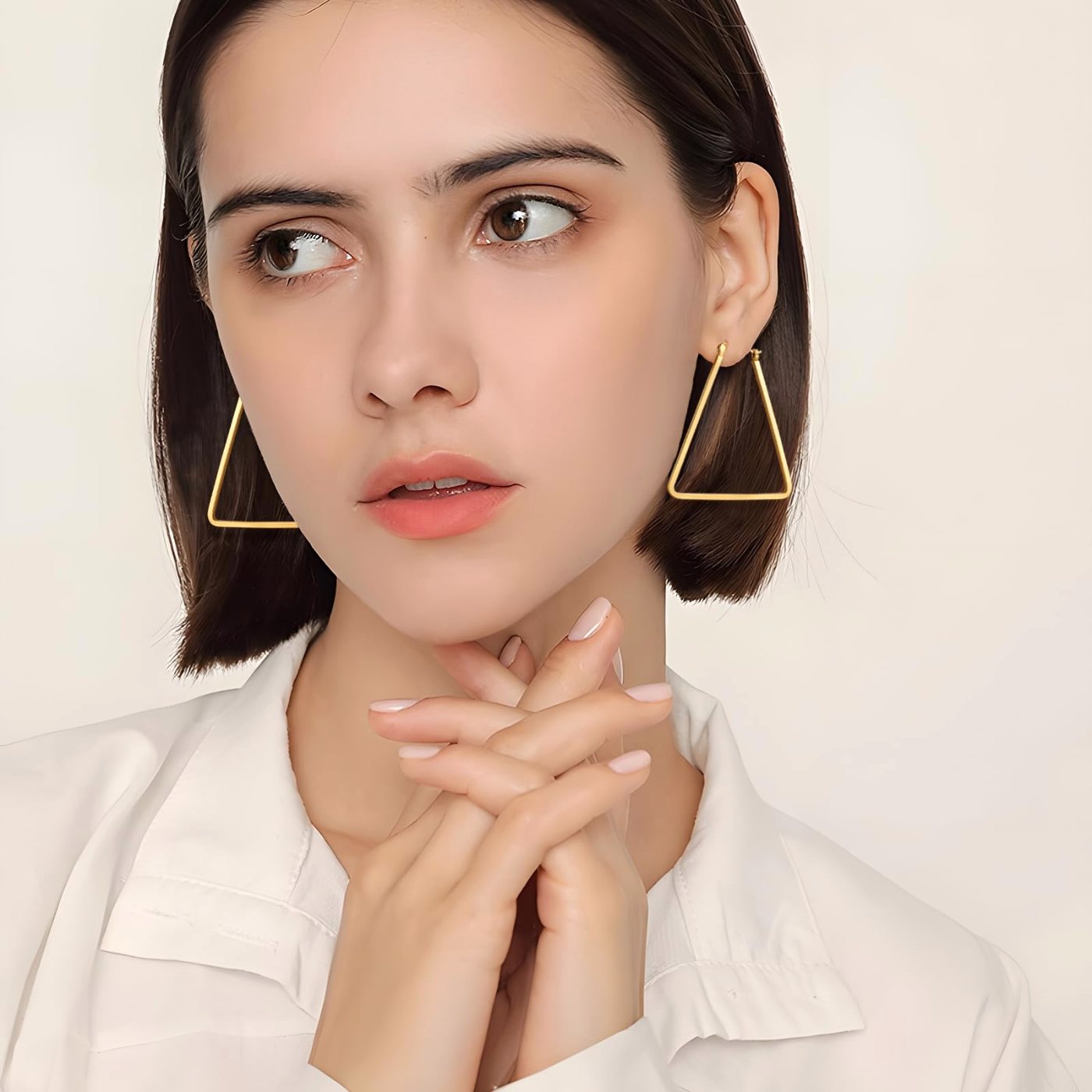 YUJIE Triangle Hoops, view 4