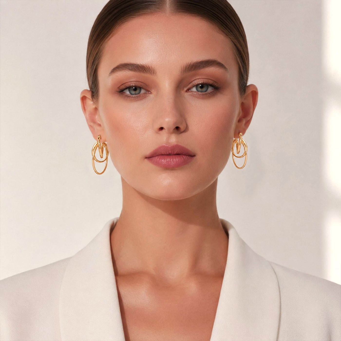 YUJIE Triple Hoops, second view