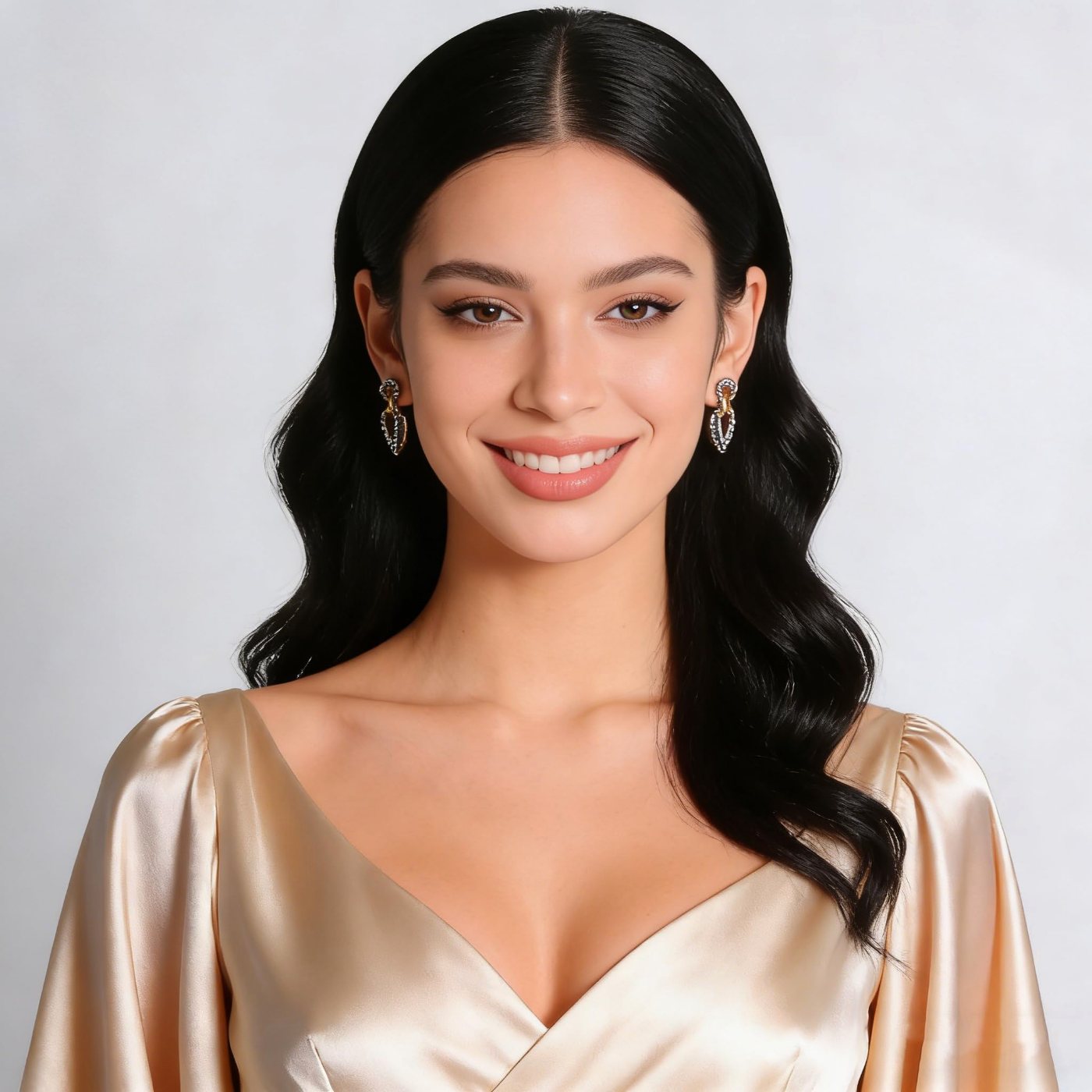 YUJIE Twisted Rope Clip-On Earrings, Two Tone, second view