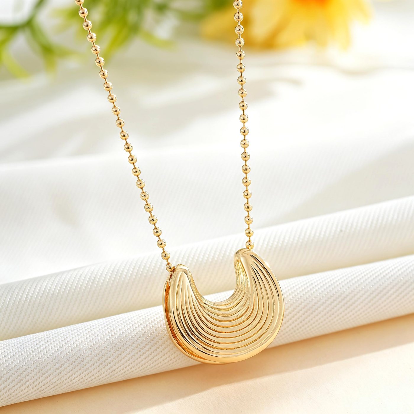 YUJIE U Shape Pendant Necklace, view 5