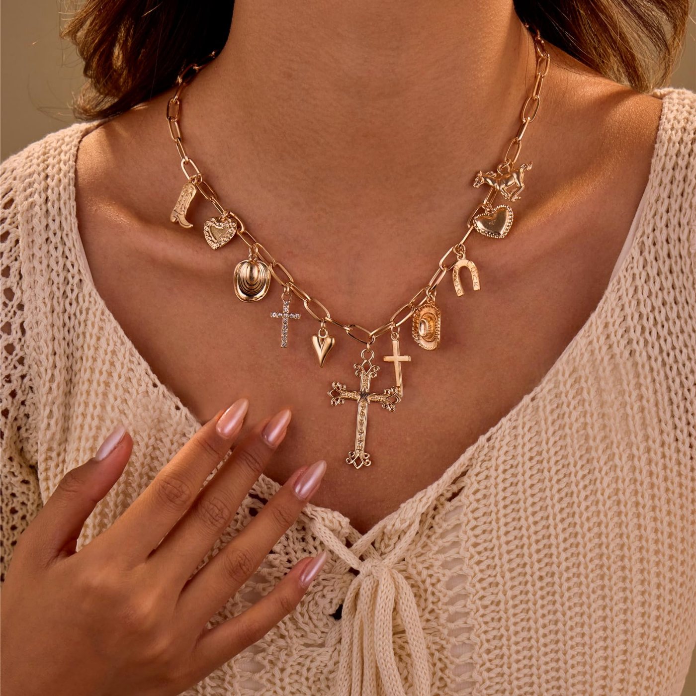 YUJIE Western Charm Necklace, view 4