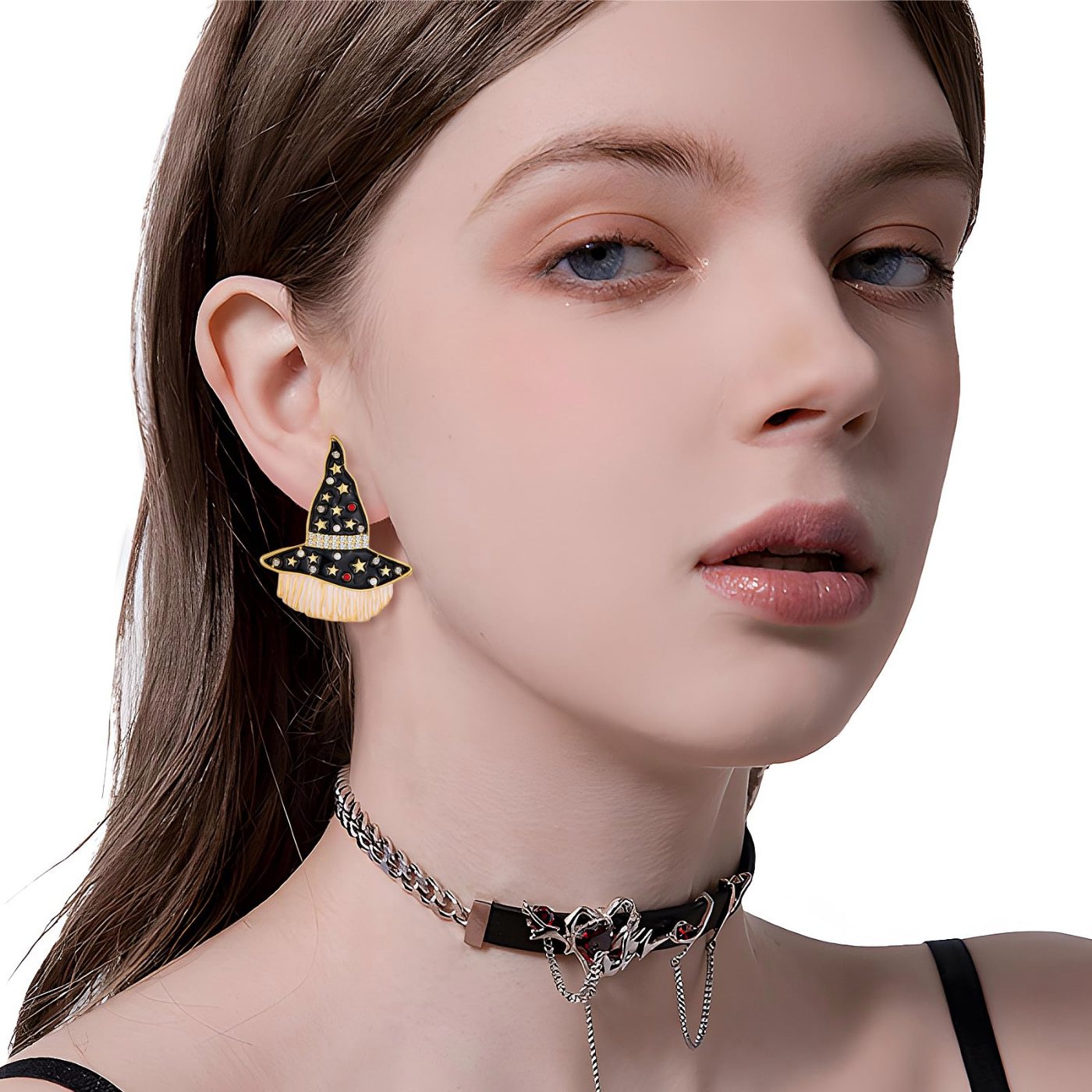 YUJIE Witch Hat Drop Earrings, second view